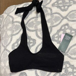 Wild Fable Black Halter bikini top NWT